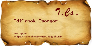 Tárnok Csongor névjegykártya