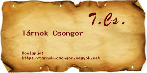 Tárnok Csongor névjegykártya