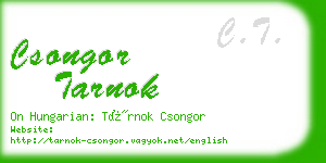 csongor tarnok business card